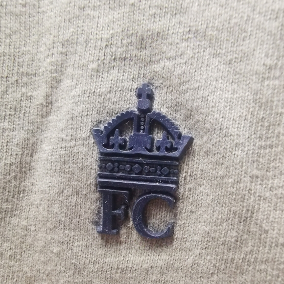 French Connection FCUK Men's Ringer T-shirt Olive Green Small GUC - Picture 3 of 4